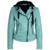 Geaca de Piele Dama 2.0 by Mauritius Turcoaz Deschis 2Wrinko - readytowear.ro