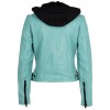 Geaca de Piele Dama 2.0 by Mauritius Turcoaz Deschis 2Wrinko - readytowear.ro