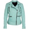 Geaca de Piele Dama 2.0 by Mauritius Turcoaz Deschis 2Wtashi - readytowear.ro
