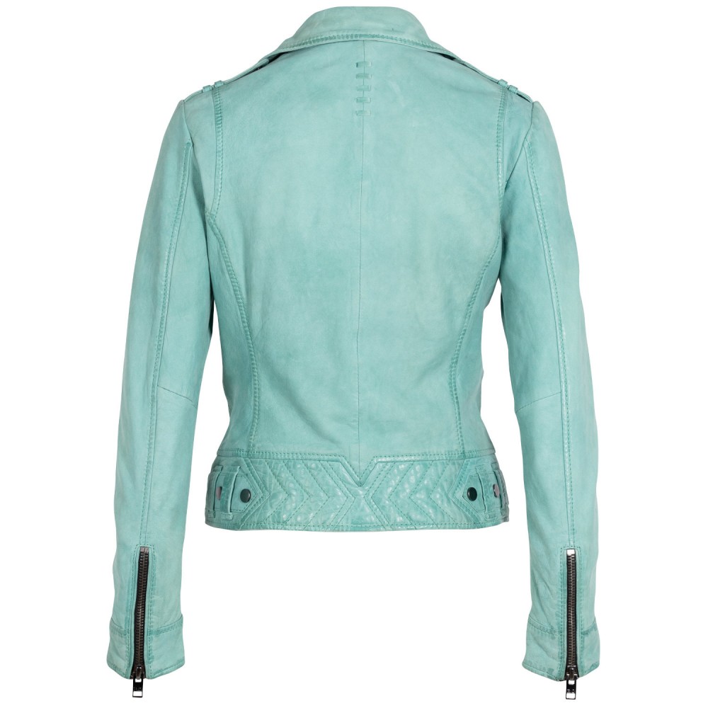 Geaca de Piele Dama 2.0 by Mauritius Turcoaz Deschis 2Wtashi - readytowear