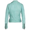 Geaca de Piele Dama 2.0 by Mauritius Turcoaz Deschis 2Wtashi - readytowear.ro