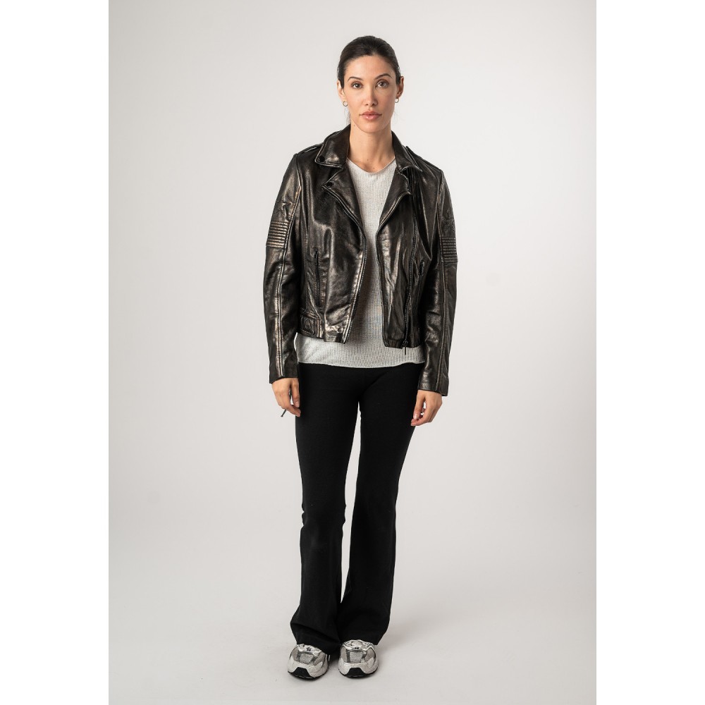 Geaca de Piele Dama 2.0 by Mauritius Negru/Negru 2Wwona - readytowear