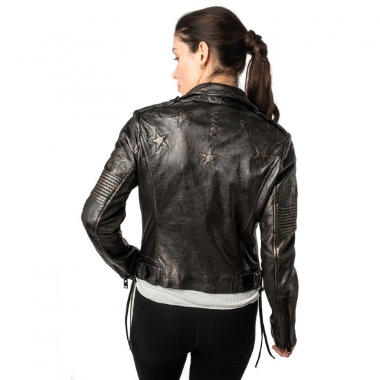 Geaca de Piele Dama 2.0 by Mauritius Negru/Negru 2Wwona