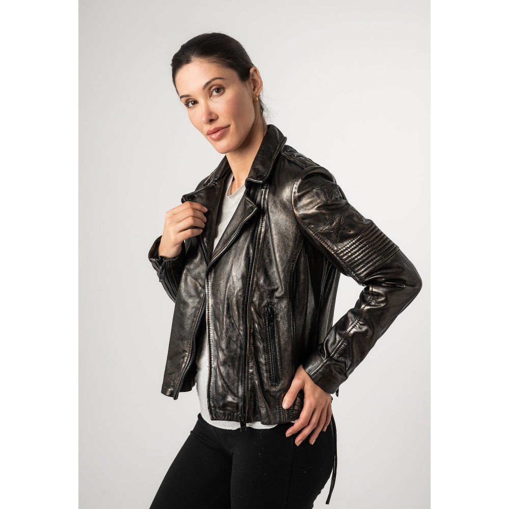 Geaca de Piele Dama 2.0 by Mauritius Negru/Negru 2Wwona - readytowear