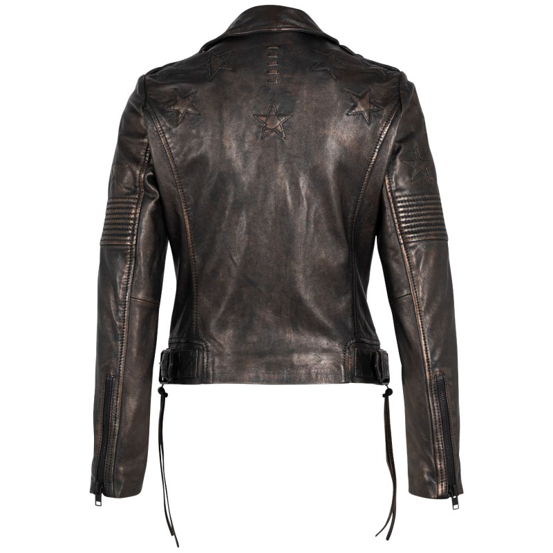 Geaca de Piele Dama 2.0 by Mauritius Negru/Negru 2Wwona – Geci de Piele