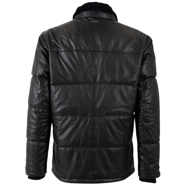 Geaca de Iarna din Piele Barbati Deercraft Neagra DMArnoud Geaca de Iarna din Piele Barbati Deercraft Neagra DMArnoud