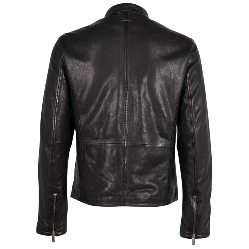 Geaca de Piele Barbati Deercraft Neagra DMBelfast – Black Friday