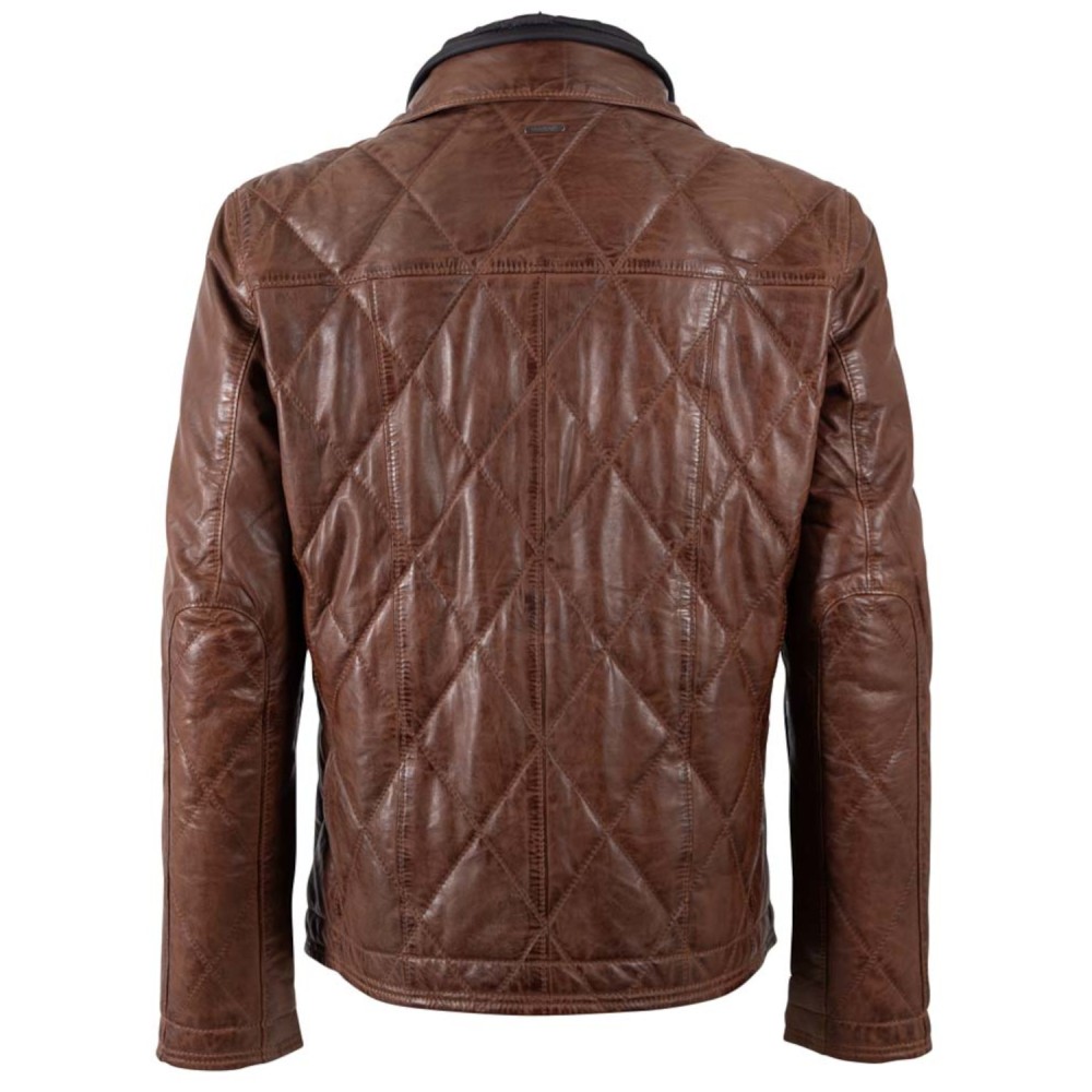 Geaca de Piele Barbati Deercraft Castanie DMCarlsen