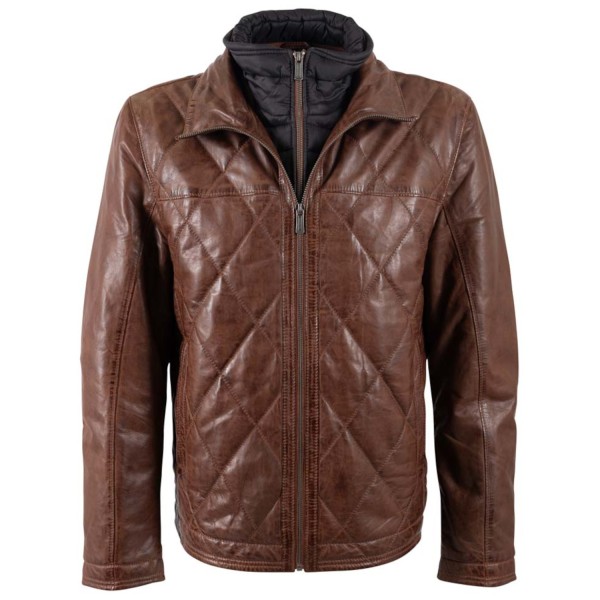 Geaca de Piele Barbati Deercraft Castanie DMCarlsen