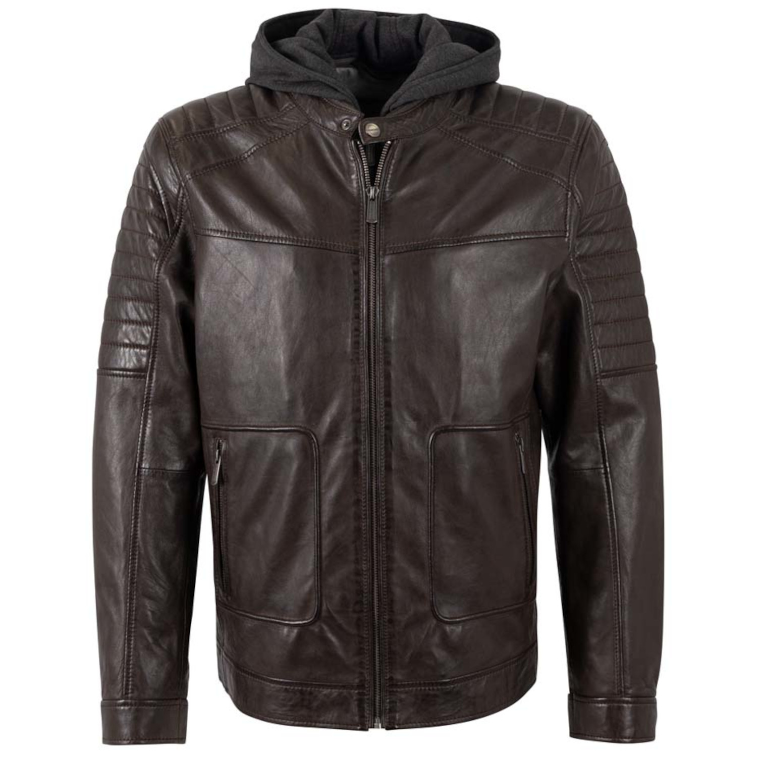 Geaca de Piele Barbati Deercraft Maro Inchis DMDerol – Geci de Piele