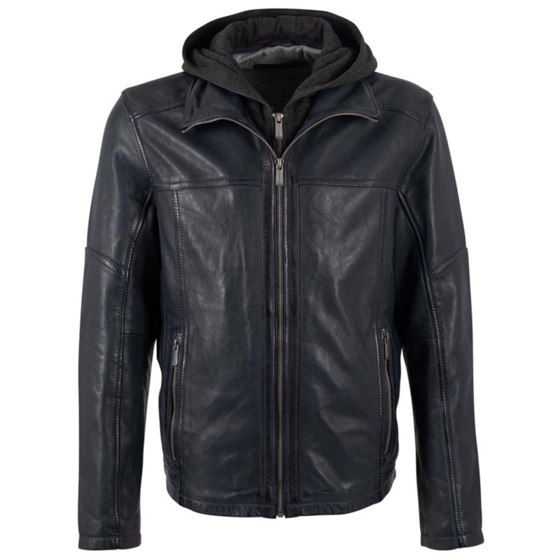 Geaca de Piele Barbati Deercraft Bleumarin DMDorsey – Geci de Piele