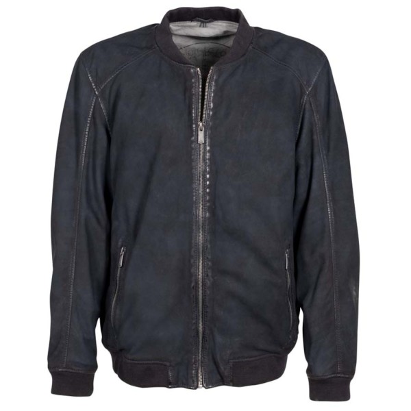 Geaca de Piele Barbati Deercraft Negru/Bleumarin DMDraven