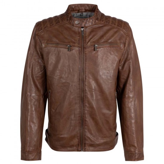 Geaca de Piele Barbati Deercraft Coniac Inchis DMElvon