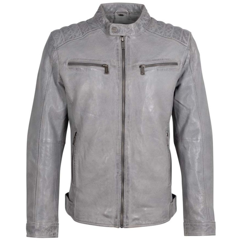 Geaca de Piele Barbati Deercraft Gri DMElvon – Black Friday