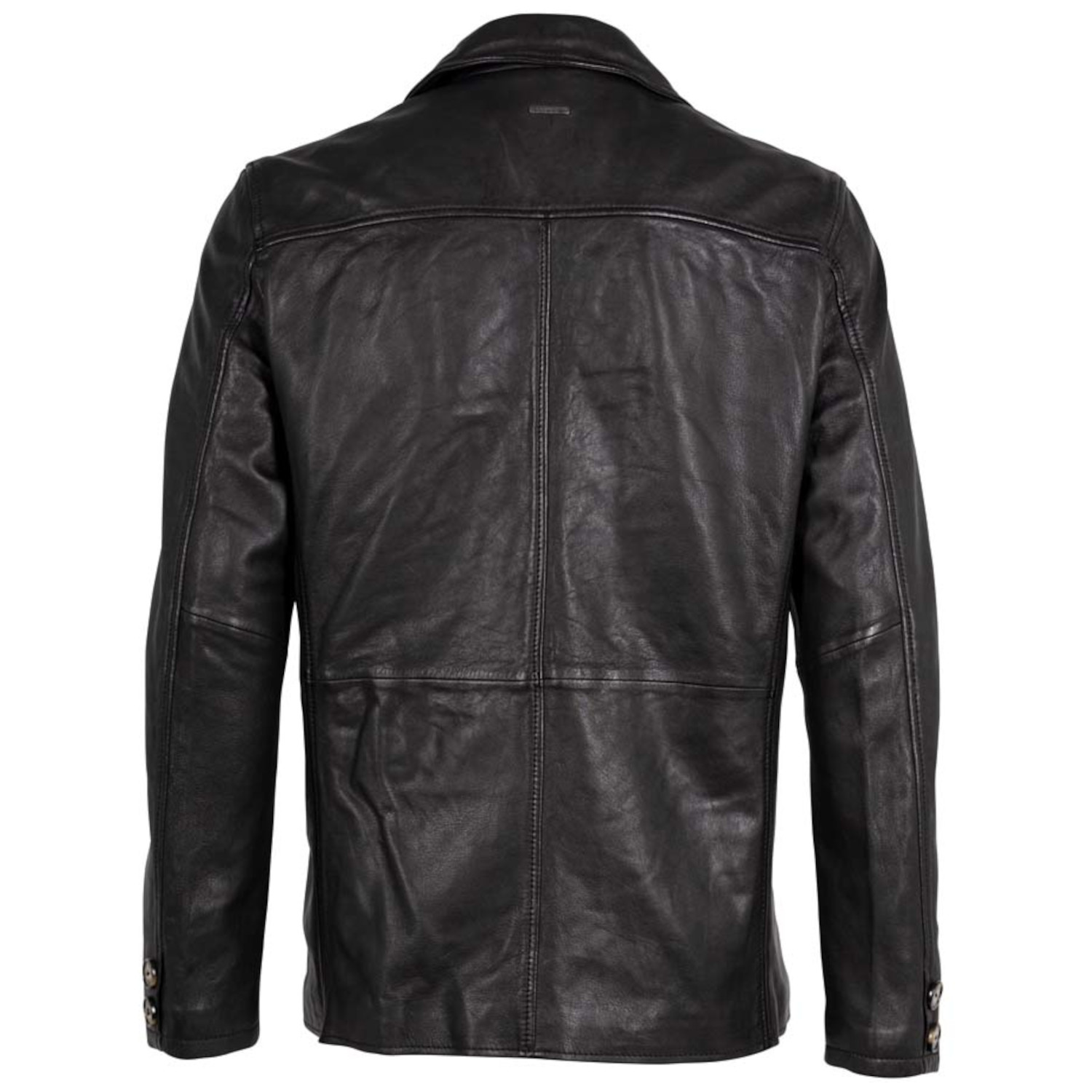 Sacou de Piele Barbati Deercraft Negru DMJacco – Geci de Piele