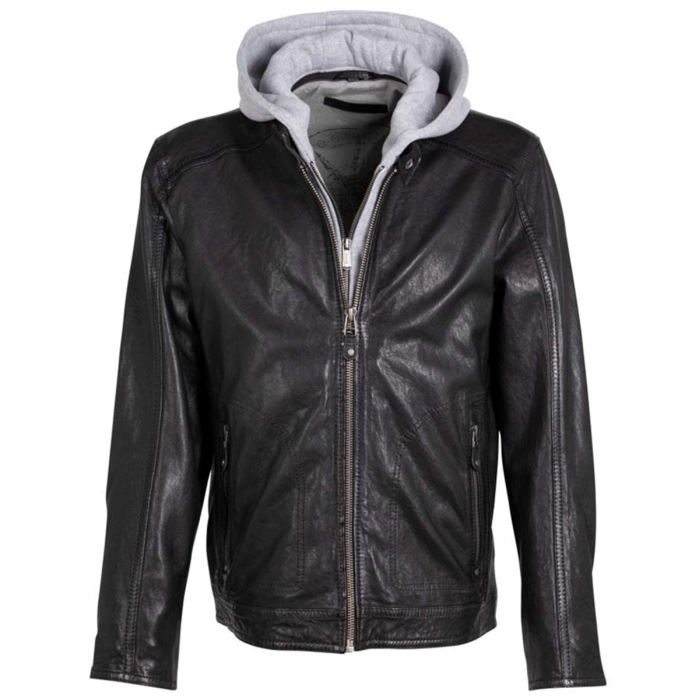 Geaca de Piele Barbati Deercraft Neagra DMJonnes - readytowear.ro