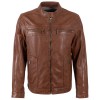 Geaca de Piele Barbati Deercraft Coniac Inchis DMLoukas – Geci de Piele