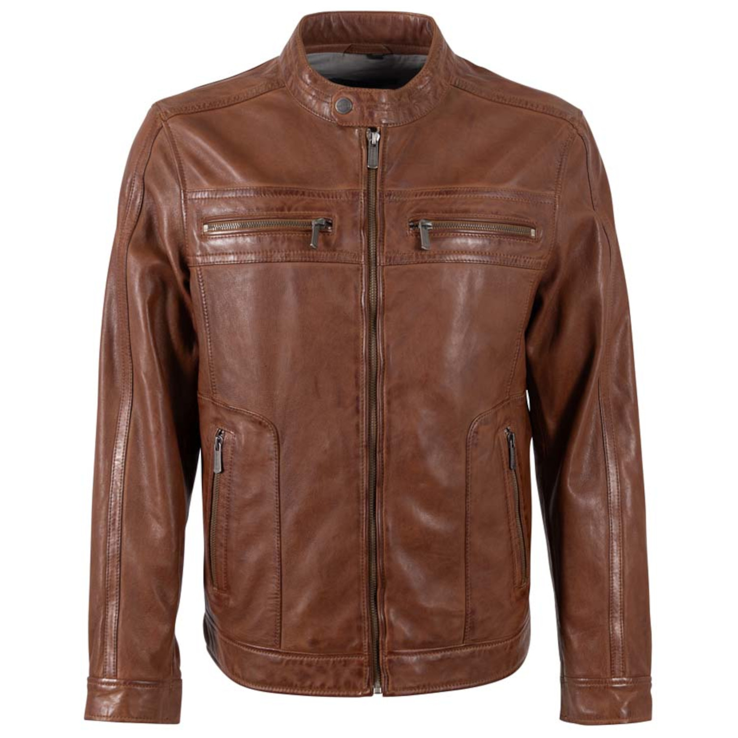 Geaca de Piele Barbati Deercraft Coniac Inchis DMLoukas – Geci de Piele Geaca de Piele Barbati Deercraft Coniac Inchis DMLoukas – Geci de Piele