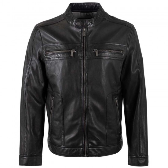 Geaca de Piele Barbati Deercraft Neagra DMLoukas