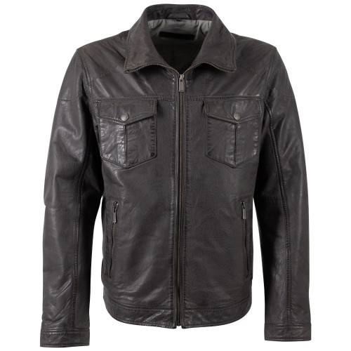 Geaca de Piele Barbati Mauritius Grafit DMNennos