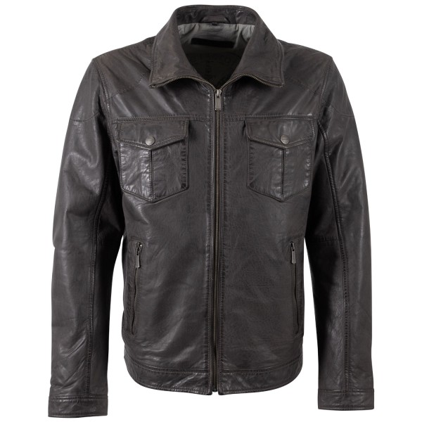 Geaca de Piele Barbati Mauritius Grafit DMNennos