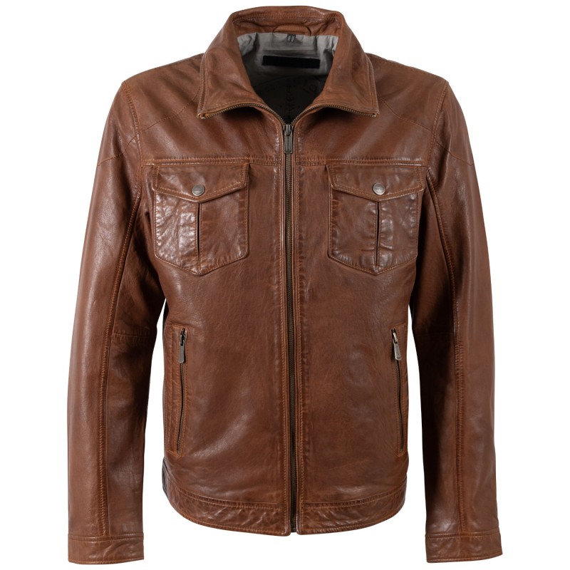 Geaca de Piele Barbati Mauritius Whiskey DMNennos