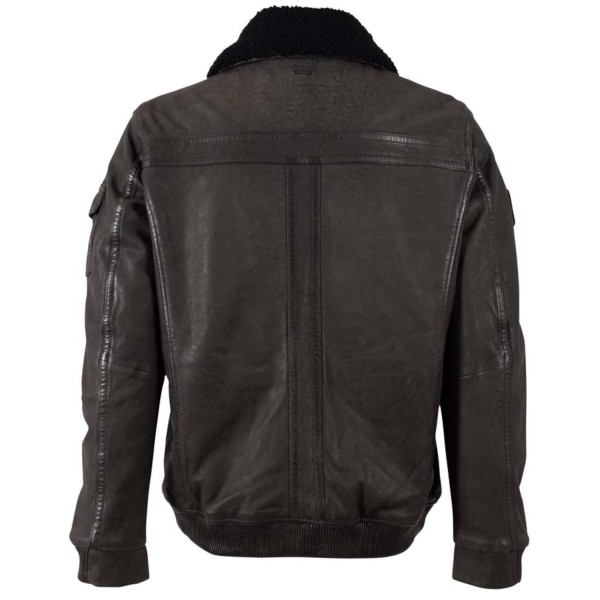 Geaca de Piele Barbati Deercraft Antracit Inchis DMThelio Geaca de Piele Barbati Deercraft Antracit Inchis DMThelio