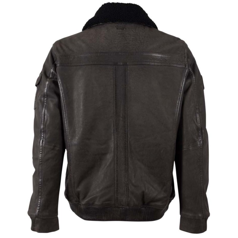 Geaca de Piele Barbati Deercraft Antracit Inchis DMThelio – Geci de Piele