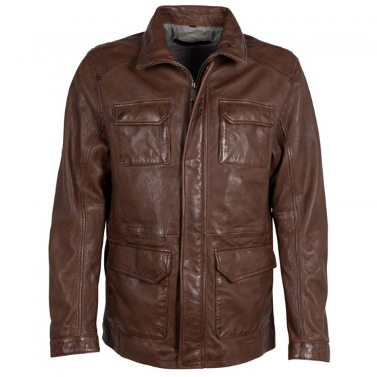 Geaca de Piele Barbati Deercraft Castanie DMThelmo