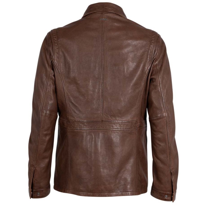 Geaca de Piele Barbati Deercraft Castanie DMThelmo – Geci de Piele
