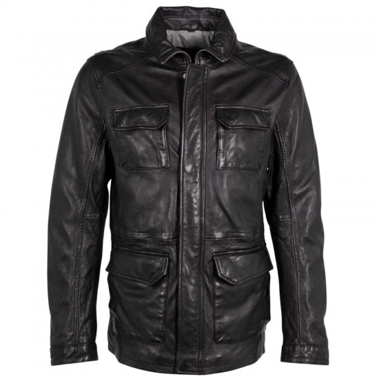 Geaca de Piele Barbati Deercraft Neagra DMThelmo