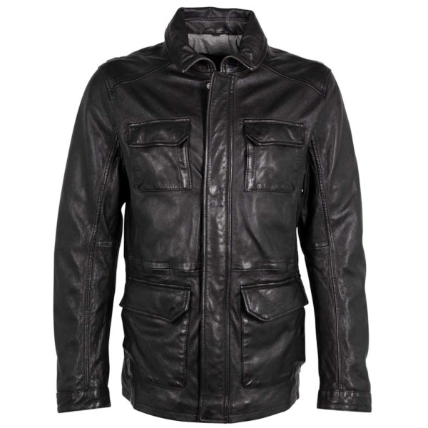 Geaca de Piele Barbati Deercraft Neagra DMThelmo