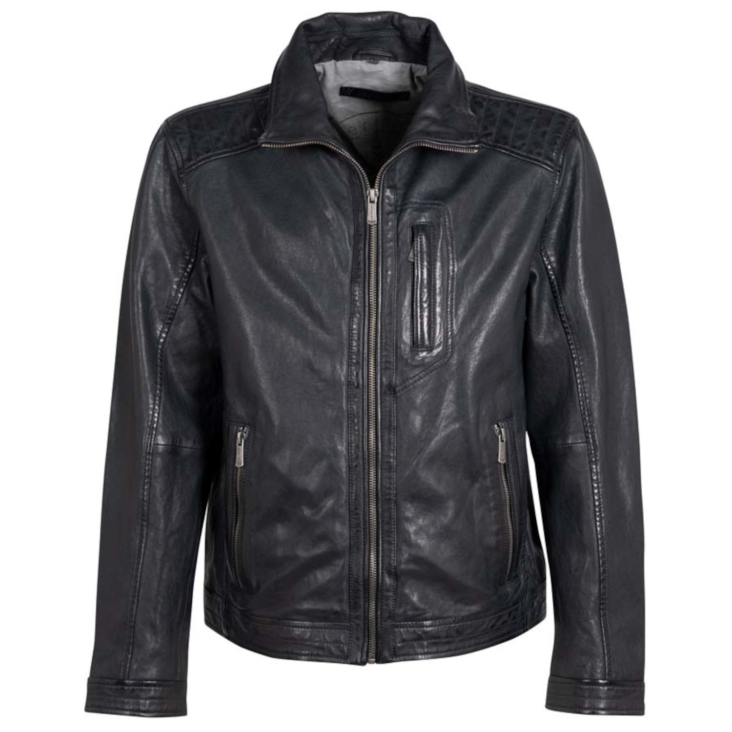 Geaca de Piele Barbati Deercraft Bleumarin Inchis DMTiago – Geci de Piele