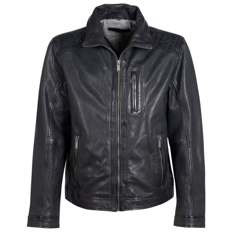 Geaca de Piele Barbati Deercraft Bleumarin Inchis DMTiago – Geci de Piele