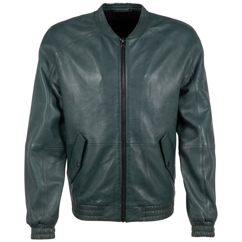 Geaca de Piele Barbati 2.0 by Mauritius Verde Inchis G2MAlaric – Geci de Piele