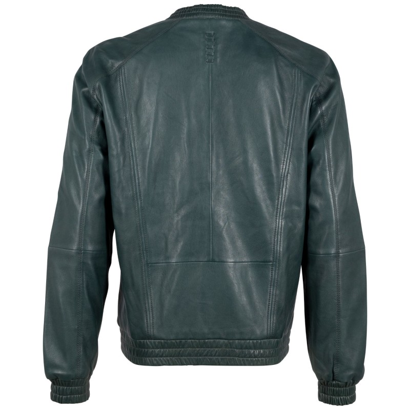 Geaca de Piele Barbati 2.0 by Mauritius Verde Inchis G2MAlaric – Geci de Piele