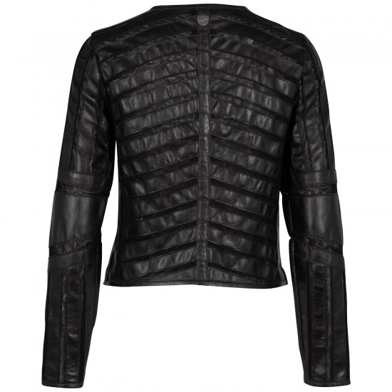 Geaca de Piele Dama Mauritius Neagra GGSuri