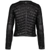 geaca piele dama neagra Mauritius GGSuri model scurt cu insertii mesh piele naturala Geacă de piele damă Mauritius GGSuri neagră – piele naturală model modern