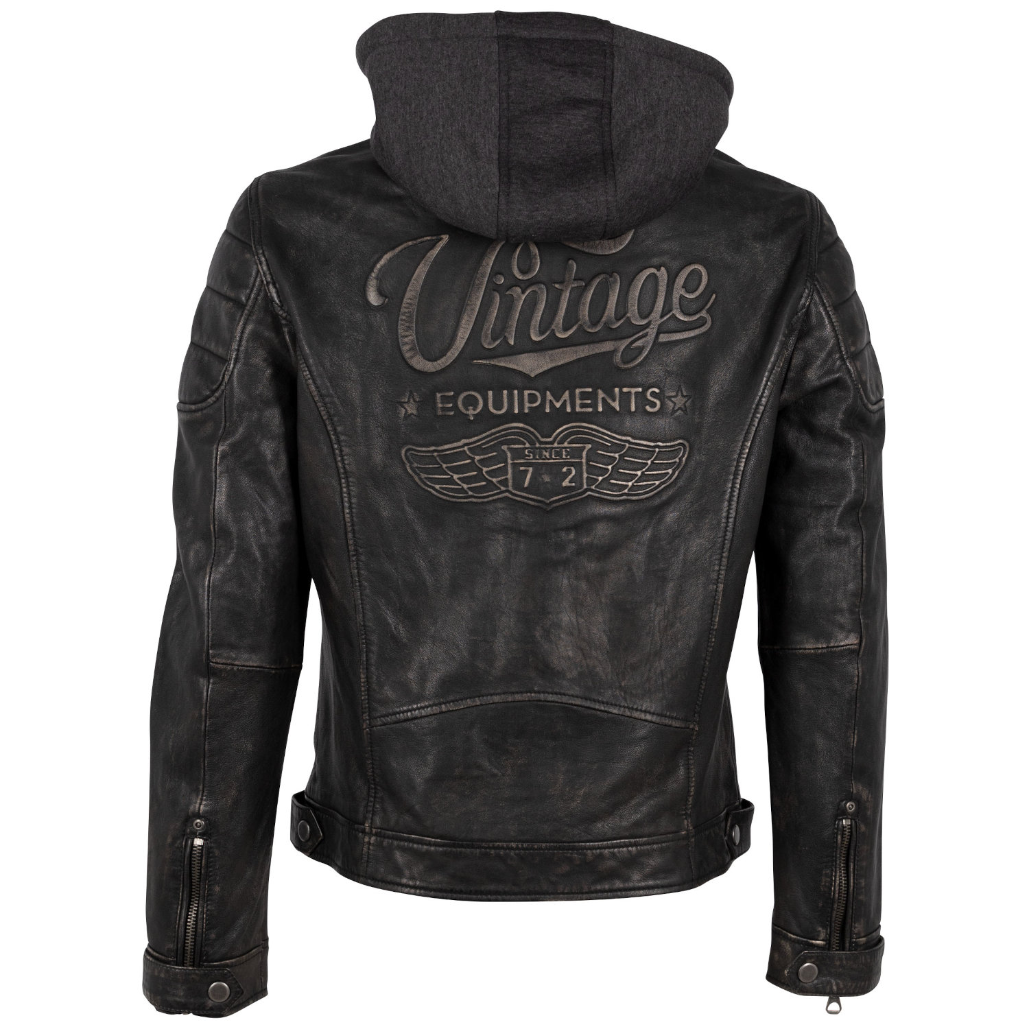 Geaca de Piele Barbati Mauritius Negru Antic GMNemei – Black Friday