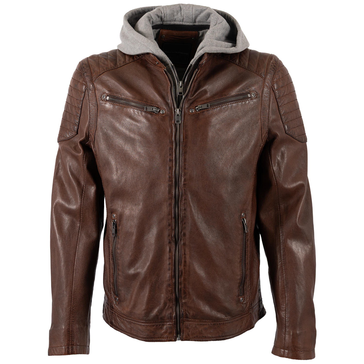 Geaca de Piele Barbati Finshley Harding London Coniac GMNewOrleans – Black Friday