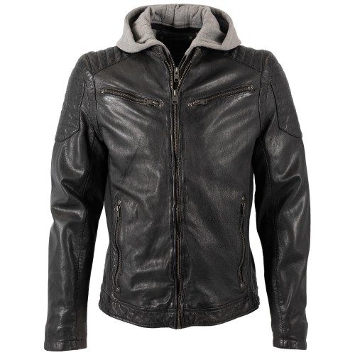 Geaca de Piele Barbati Gipsy Neagra GMNewOrleans