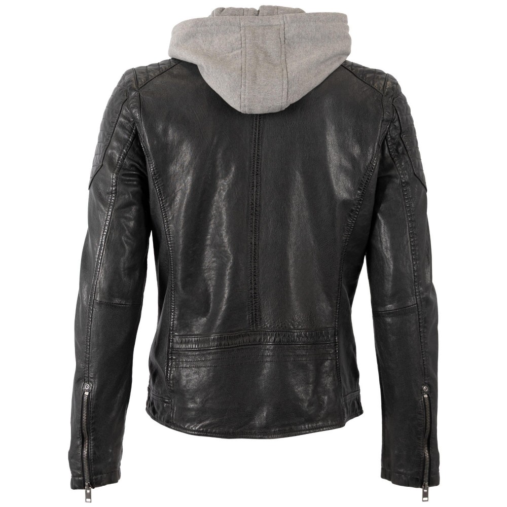 Geaca de Piele Barbati Gipsy Neagra GMNewOrleans