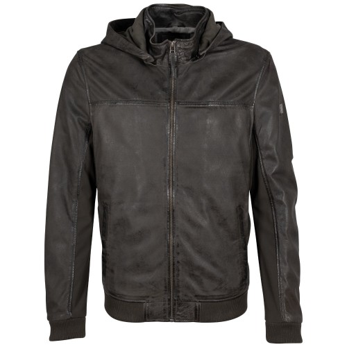 Geaca de Piele Barbati Mauritius Olive Inchis GMSalerno