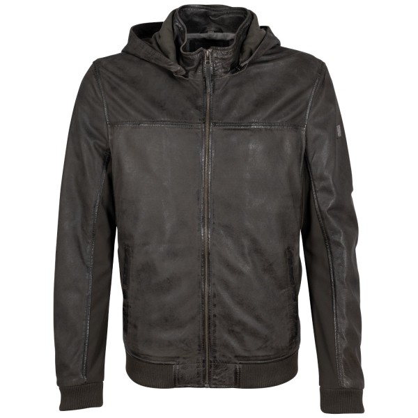 Geaca de Piele Barbati Mauritius Olive Inchis GMSalerno