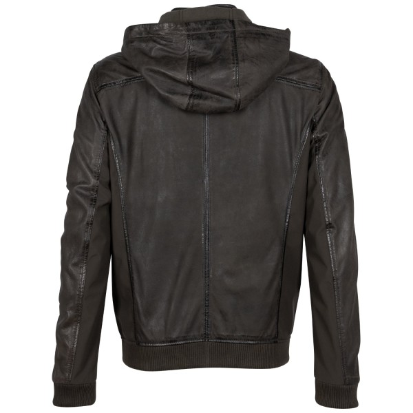 Geaca de Piele Barbati Mauritius Olive Inchis GMSalerno