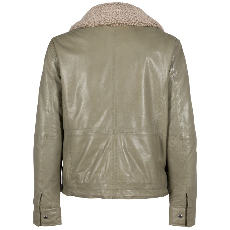 Geaca de Piele Dama Gipsy Verde Salvie GWAhnoa – Geci de Piele Geaca de Piele Dama Gipsy Verde Salvie GWAhnoa – Geci de Piele