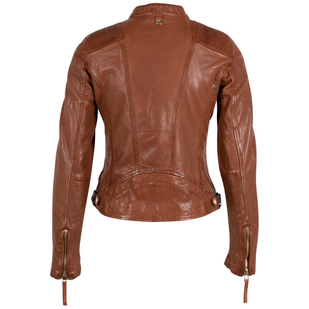 Geaca de Piele Dama Gipsy Coniac GWAneta - readytowear