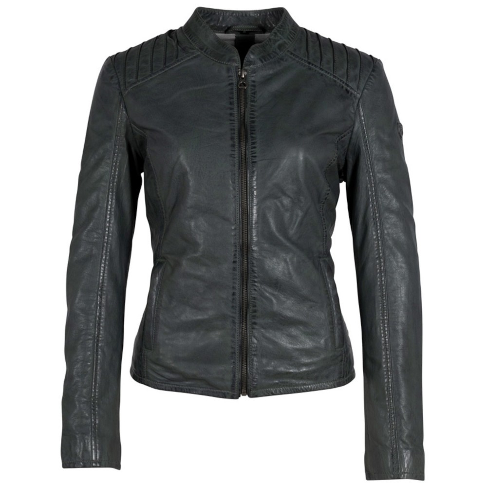 Geaca de Piele Dama Gipsy Verde Salvie GWJuny - readytowear.ro