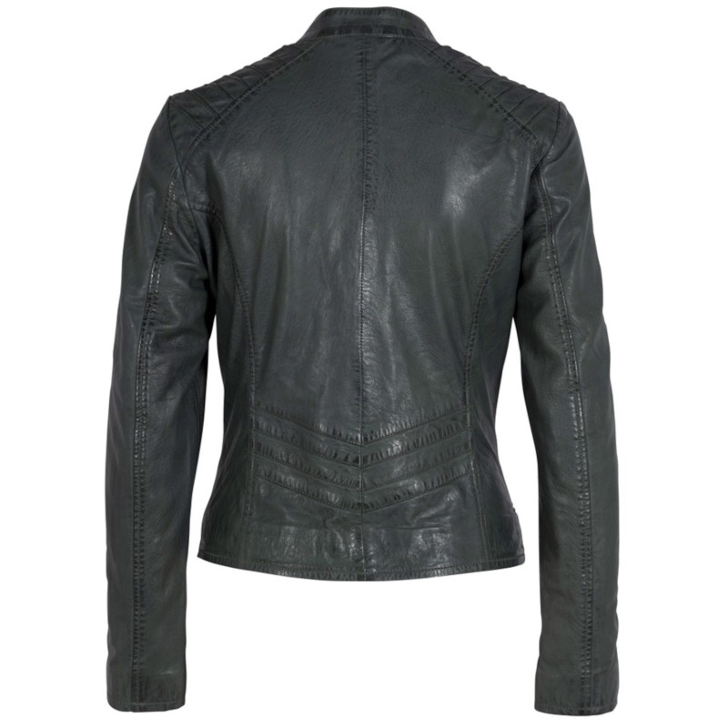 Geaca de Piele Dama Gipsy Verde Salvie GWJuny – Black Friday