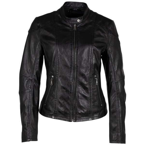 Geaca de Piele Dama Mauritius Neagra GWKeili